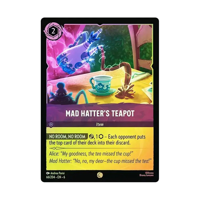 Carta Foil Mad Hatter's Teapot | Disney Lorcana #066/204·EN·6 Carta Foil Mad Hatter's Teapot | Disney Lorcana #066/204·EN·6